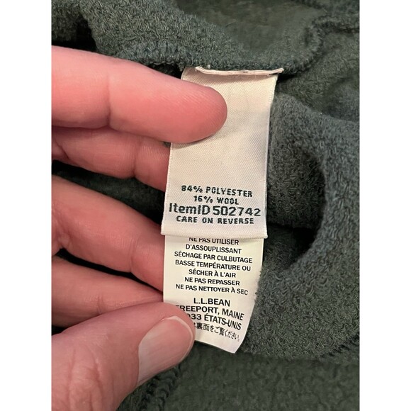 L.L. Bean Women's Size Large Olive Green Lightweight Fleece Pullover Sweater - Picture 5 of 5